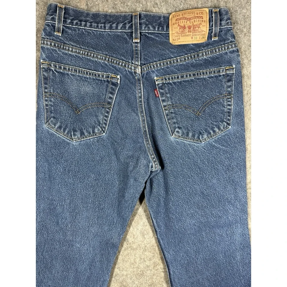 Levi's 517 Jeans Mens 32x27 Actual Blue Bootcut Denim W33 L29 Y2K